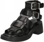 Bronx Vita-sandal 84937 Sandalen Dames Zwart - Thumbnail 3