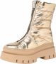 Bronx Evi-ann Front Zip 47379 Enkelboots Enkellaarsjes Dames Goud - Thumbnail 4