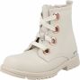 BunniesJR Bunnies JR Tosca Trots Meisjes Biker Boots Beige Leer Veters - Thumbnail 3