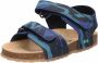 BunniesJR Bunnies JR Bas Beach Jongens Sandalen Blauw Print Imitatieleer Klittenband - Thumbnail 2