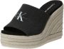 Calvin Klein Zwarte Sandalen Elegant Veelzijdig Minimalistisch Black Dames - Thumbnail 3