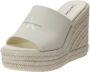 Calvin Klein Crème Sandalen Elegant Zomer Schoeisel Beige Dames - Thumbnail 2