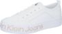 Calvin Klein Jeans Witte Casual Leren Sneakers oor rouwen White Dames - Thumbnail 3