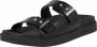 Calvin Klein Ergonomische Slide Zwarte Leren Slippers Black Dames - Thumbnail 4