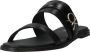 Calvin Klein Almond Slide Dames Leren Sliders Black Dames - Thumbnail 2