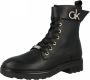 Calvin Klein Cleat Biker Boot Veterboots Laarzen Met Veters Dames Zwart - Thumbnail 5