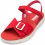 Camper Oruga Platte Leren Sandalen Red Dames - Thumbnail 2