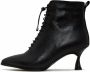 Cesare Gaspari Stiletto Classic Enkellaarzen Zwart Black Dames - Thumbnail 2