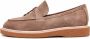 Cesare Gaspari Suede Slip-On Loafers Beige Brown Dames - Thumbnail 2