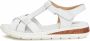 Cesare Gaspari Urban Leren Plateauhakken Sandalen White Dames - Thumbnail 2