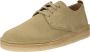 Clarks Coal London Beige Suede Lage veterschoenen - Thumbnail 3