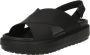 Crocs Brooklyn Luxe Cross Strap 209407-060 Vrouwen Zwart Sandalen - Thumbnail 3