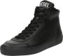 Diesel Zwarte leren Mid Top Sneakers Black Heren - Thumbnail 2