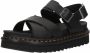 Dr. Martens DVOSS II BLACK HYDRO LEATHER Volwassenen Platte sandalen Zwart - Thumbnail 2