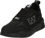 Emporio Ar i EA7 Eenvoudige Vetersneakers Black - Thumbnail 2