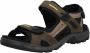 ECCO Off Road leren heren sandalen zwart groen - Thumbnail 4