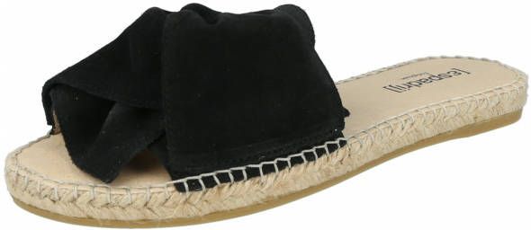 Espadrij l originale Slippers PLAGE BOUCLE VELOUR in zwart