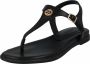 Esprit Zwarte Casual Open Platte Sandalen Black Dames - Thumbnail 2