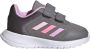 Adidas tensaur run 2.0 cf hardloopschoenen grijs roze kinderen - Thumbnail 5