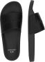 Armani Exchange Zwarte Effen Rubberen Slippers Black Heren - Thumbnail 4