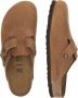 Birkenstock Klassieke Lederen Clog Brown - Thumbnail 17