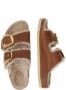 Birkenstock Sandalen van suède leer met verstelbare bandjes Beige Dames - Thumbnail 8