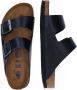 Birkenstock Blauwe Leren Sliders voor Blue - Thumbnail 15