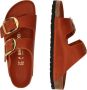 Birkenstock Oranje Leren Sandalen met Verstelbare Banden Orange Dames - Thumbnail 49