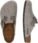 Birkenstock Boston Natural Leather Textile Felt Sandalen Regular olijfgroen - Thumbnail 3