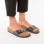 Birkenstock Madrid Dames Slippers Metallic Black Narrow fit | Zwart | Imitatieleer - Thumbnail 53