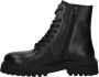 Blauer Zwarte Leren Sneakers Flynn Mannen Black Heren - Thumbnail 5