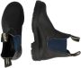 Blundstone Zwarte Leren Enkellaarzen met Marineblauwe Zijelastieken Black - Thumbnail 13