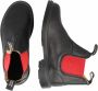 Blundstone Kinder Stiefel Boots #581 Leather Elastic (Kids) Black Red-K10UK - Thumbnail 5