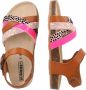 BunniesJR Bunnies JR Becky Beach Meisjes Sandalen Bruin Roze Imitatieleer Gesp - Thumbnail 3