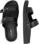 Calvin Klein Ergonomische Slide Zwarte Leren Slippers Black Dames - Thumbnail 7