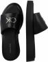 Calvin Klein Platform Slide leren slippers zwart - Thumbnail 9