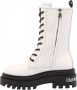 Calvin Klein Flatform Mid Laceup Boots Yw0Yw00390 Wit Dames - Thumbnail 3