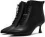 Cesare Gaspari Stiletto Classic Enkellaarzen Zwart Black Dames - Thumbnail 14