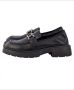 Cesare Gaspari Chunky Platform Loafers Zwart Black Dames - Thumbnail 9