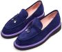 Cesare Gaspari Suede Slip-On Loafers Navy blue Dames - Thumbnail 12