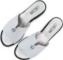 Cesare Gaspari Leren Urban Platform Hak Sandalen White Dames - Thumbnail 11