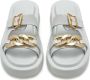 Cesare Gaspari Leren Ketting Sandalen Wit White Dames - Thumbnail 12