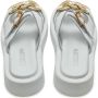 Cesare Gaspari Leren Ketting Sandalen Wit White Dames - Thumbnail 13