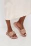 Cesare Gaspari Leren Ketting Sandalen Beige Dames - Thumbnail 11