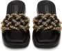 Cesare Gaspari Luxe Leren Ketting Sandalen Black Dames - Thumbnail 13