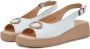 Cesare Gaspari Slip-On Plateauhak Sandalen Wit White Dames - Thumbnail 11