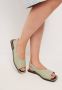 Cesare Gaspari Urban Leren Open teen Sandalen Green Dames - Thumbnail 2