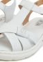 Cesare Gaspari Urban Leren Plateauhakken Sandalen White Dames - Thumbnail 15