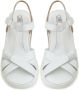 Cesare Gaspari Urban Leren Plateauhakken Sandalen White Dames - Thumbnail 16