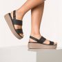 Crocs sandalen met riem brooklyn low wedge w Zwart-6 (36-37) - Thumbnail 9